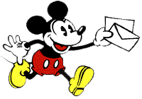round Mickey holding mail